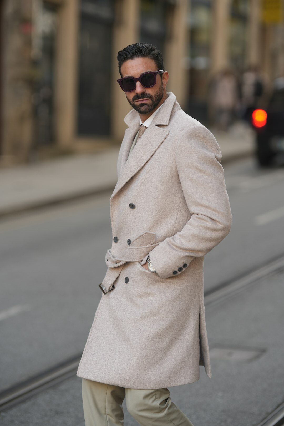 spy in trench coat