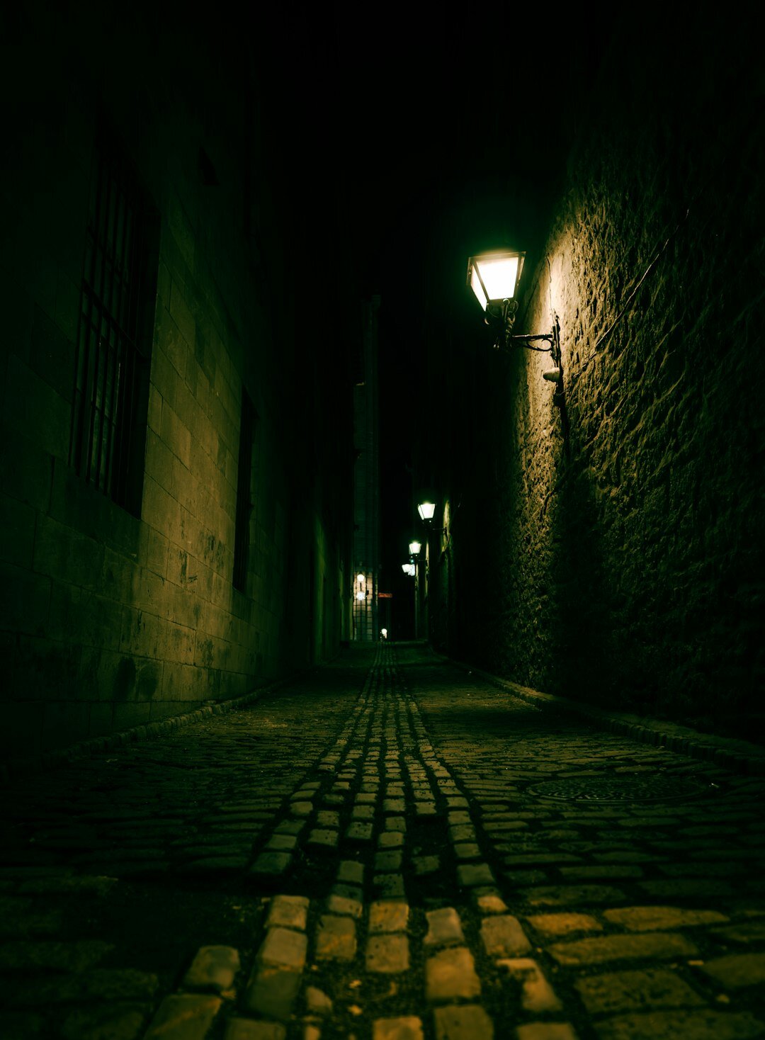 dark alley at night